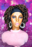READY TO SHIP// Synthetic Headband/Half Wig "Black, Bronze, Gold Twist Beauty"