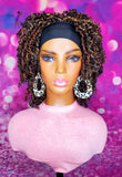 READY TO SHIP// Synthetic Headband/Half Wig "Black, Bronze, Gold Twist Beauty"