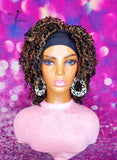 READY TO SHIP// Synthetic Headband/Half Wig "Black, Bronze, Gold Twist Beauty"