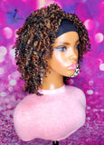 READY TO SHIP// Synthetic Headband/Half Wig "Black, Bronze, Gold Twist Beauty"