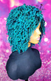 READY TO SHIP // Synthetic crochet wig "Azuremerald Mini Kinky Twist Diva "