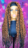 READY TO SHIP // Synthetic Headband/Half Crochet Wig "Bold Boho Loc N Curl"