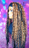 READY TO SHIP // Synthetic Headband/Half Crochet Wig "Bold Boho Loc N Curl"