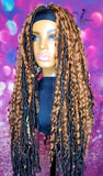 READY TO SHIP // Synthetic Headband/Half Crochet Wig "Bold Boho Loc N Curl"