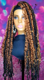 READY TO SHIP // Synthetic Headband/Half Crochet Wig "Bold Boho Loc N Curl"