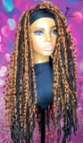 READY TO SHIP // Synthetic Headband/Half Crochet Wig "Bold Boho Loc N Curl"