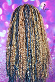 READY TO SHIP // Synthetic Headband/Half Crochet Wig "Bold Boho Loc N Curl"