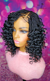 READY TO SHIP  //Synthetic crochet wig " Curly Nubian Twist Beauty"(Left side part)