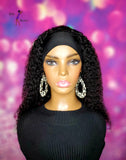READY TO SHIP // Human Hair Headband/Half Wig "Natural Bohemian Curl Diva"