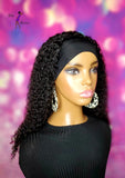 READY TO SHIP // Human Hair Headband/Half Wig "Natural Bohemian Curl Diva"