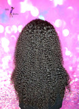 READY TO SHIP // Human Hair Headband/Half Wig "Natural Bohemian Curl Diva"