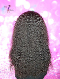 READY TO SHIP // Human Hair Headband/Half Wig "Natural Bohemian Curl Diva"