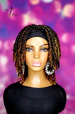 READY TO SHIP// Synthetic Headband/Half Wig  Natural Kinky Twist Beauty"( Brown tones)