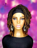 READY TO SHIP// Synthetic Headband/Half Wig  Natural Kinky Twist Beauty"( Brown tones)