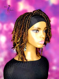 READY TO SHIP// Synthetic Headband/Half Wig  Natural Kinky Twist Beauty"( Brown tones)