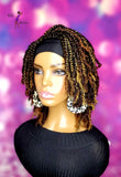 READY TO SHIP// Synthetic Headband/Half Wig  Natural Kinky Twist Beauty"( Brown tones)