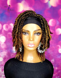 READY TO SHIP// Synthetic Headband/Half Wig  Natural Kinky Twist Beauty"( Brown tones)