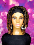 READY TO SHIP// Synthetic Headband/Half Wig  Natural Kinky Twist Beauty"( Brown tones)