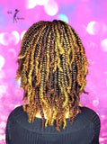 READY TO SHIP// Synthetic Headband/Half Wig  Natural Kinky Twist Beauty"( Brown tones)
