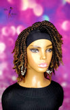 READY TO SHIP// Synthetic Headband/Half Wig  Natural Kinky Twist Beauty"( Brown tones)