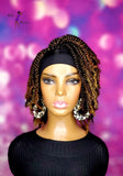 READY TO SHIP// Synthetic Headband/Half Wig  Natural Kinky Twist Beauty"( Brown tones)