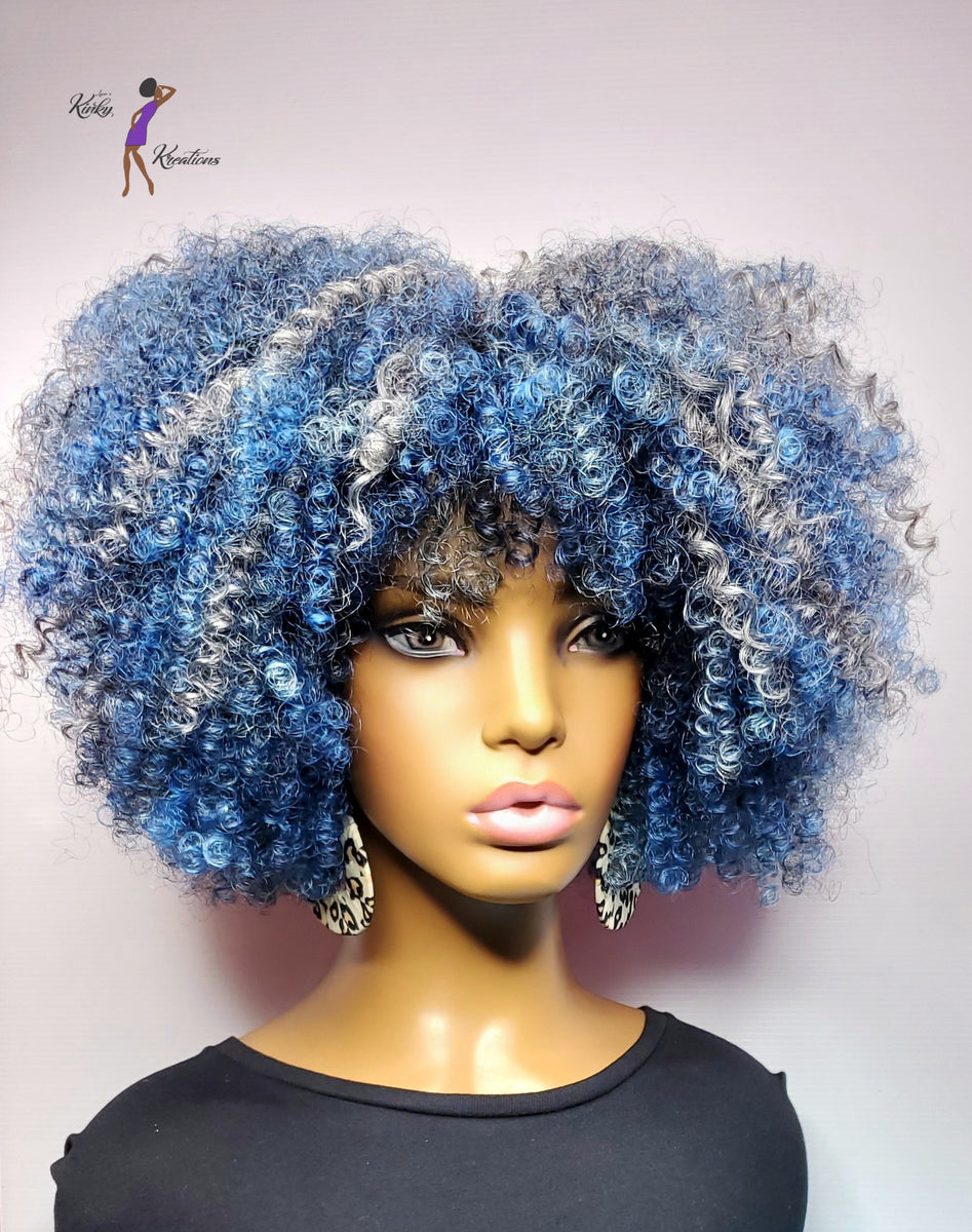 READY TO SHIP // Synthetic Crochet Wig "Astro Kinks Lynnskinkykreations
