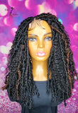 READY TO SHIP  //Synthetic crochet wig " One Of A Kind Boho Loc Diva"