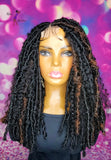 READY TO SHIP  //Synthetic crochet wig " One Of A Kind Boho Loc Diva"