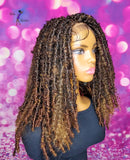 READY TO SHIP //Synthetic Crochet Faux Loc Wig "Butterfly Loc Cutie 12" (with curly strands)