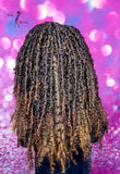 READY TO SHIP //Synthetic Crochet Faux Loc Wig "Butterfly Loc Cutie 12" (with curly strands)