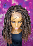 READY TO SHIP //Synthetic Crochet Faux Loc Wig "Butterfly Loc Cutie 12" (with curly strands)