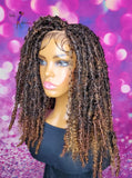 READY TO SHIP //Synthetic Crochet Faux Loc Wig "Butterfly Loc Cutie 12" (with curly strands)