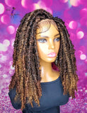 READY TO SHIP //Synthetic Crochet Faux Loc Wig "Butterfly Loc Cutie 12" (with curly strands)