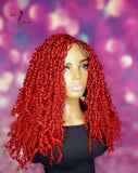 READY TO SHIP // Synthetic crochet wig "Fire Red Passion Twist Diva"