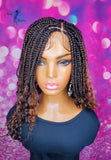 READY TO SHIP // Synthetic crochet wig "Box braid cutie" (left side part)