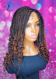 READY TO SHIP // Synthetic crochet wig "Box braid cutie" (left side part)