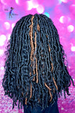 READY TO SHIP //Synthetic Crochet Faux Loc Wig "Natural Soft Loc Beauty 12in "(with curly strands)