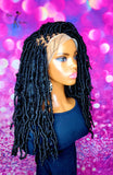 READY TO SHIP //Synthetic Crochet Faux Loc Wig "Natural Soft Loc Beauty 12in "(with curly strands)