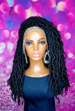 READY TO SHIP //Synthetic Crochet Faux Loc Wig "Natural Soft Loc Beauty 12in "(with curly strands)