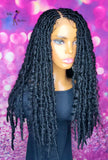 READY TO SHIP //Synthetic Crochet Faux Loc Wig "Boho Kinky Butterfly Loc Diva"