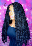 READY TO SHIP //Synthetic Crochet Faux Loc Wig "Boho Kinky Butterfly Loc Diva"