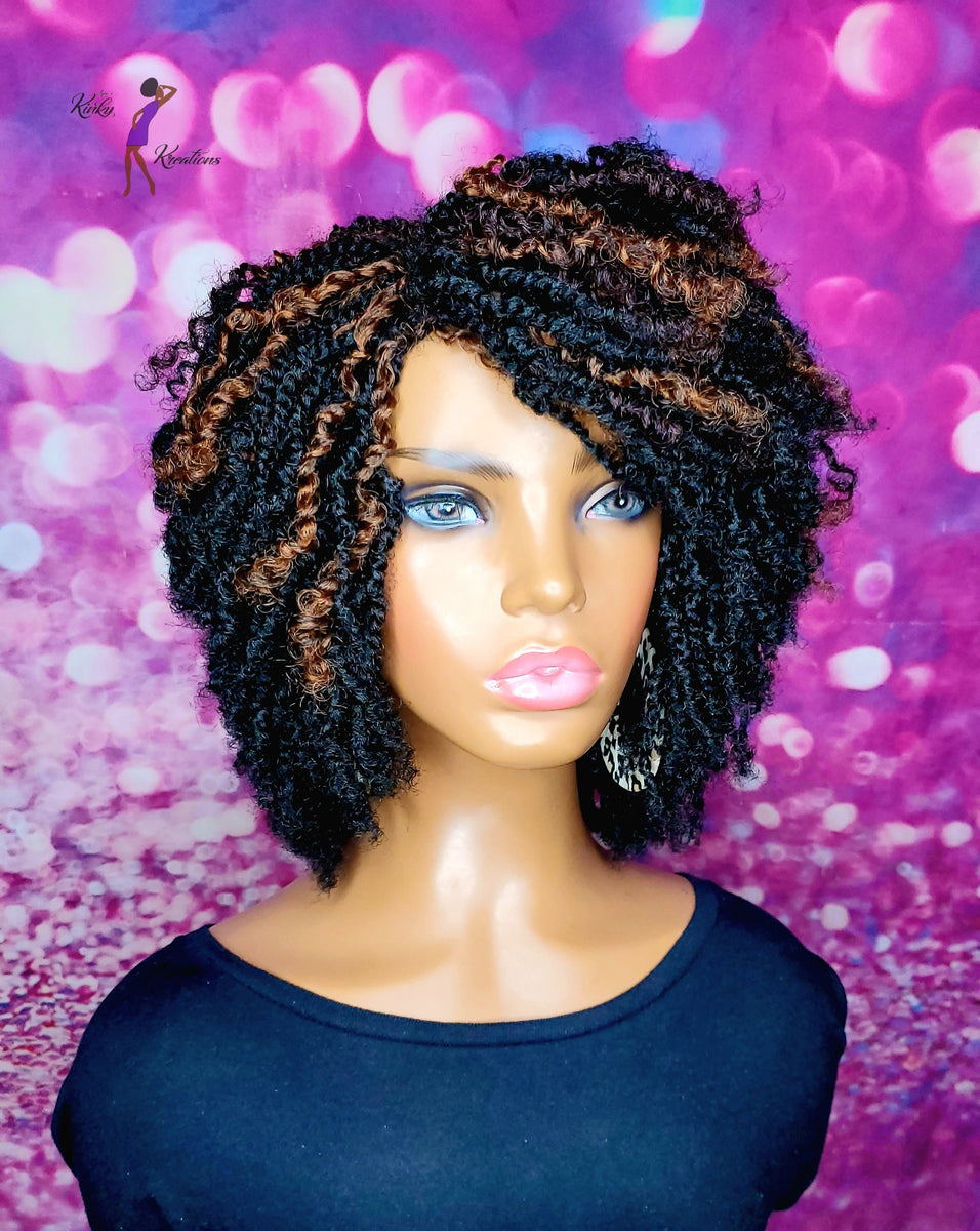 READY TO SHIP Synthetic crochet wig