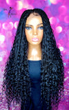 READY TO SHIP // Synthetic crochet wig "Curly Wave Box Braid Diva"