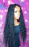 READY TO SHIP // Synthetic crochet wig "Curly Wave Box Braid Diva"