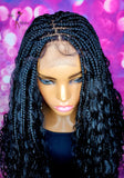 READY TO SHIP // Synthetic crochet wig "Curly Wave Box Braid Diva"