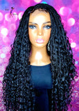 READY TO SHIP // Synthetic crochet wig "Curly Wave Box Braid Diva"