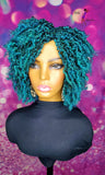READY TO SHIP // Synthetic crochet wig "Azuremerald Mini Kinky Twist Diva "