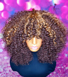 READY TO SHIP // Synthetic Crochet Wig  " Wand Curl Cutie "(Brown Tones)