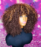 READY TO SHIP // Synthetic Crochet Wig  " Wand Curl Cutie "(Brown Tones)
