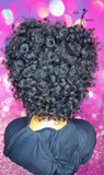 READY TO SHIP // Synthetic Crochet Wig  "Retro Curly Diva" (right side part)